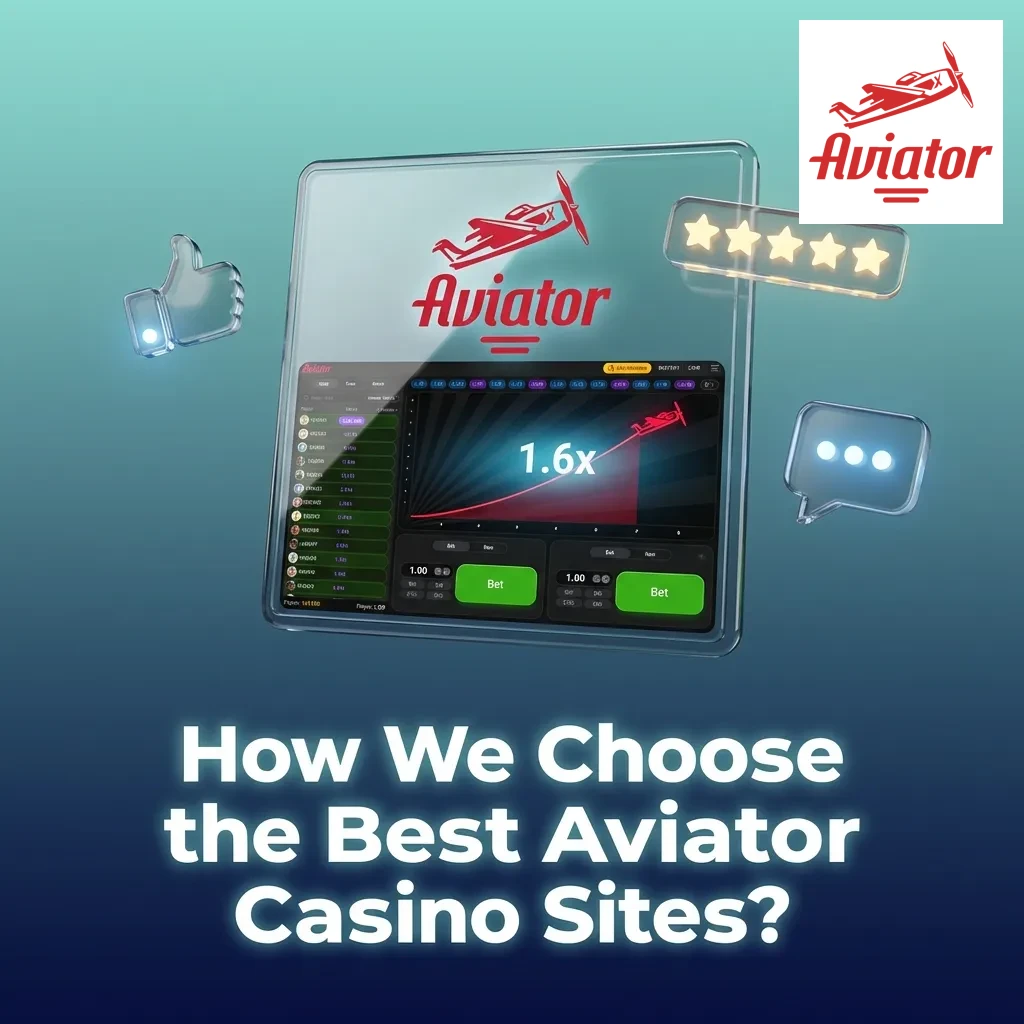 Checklist showing criteria for evaluating Aviator casino sites including licensing, payments, bonuses, and support
