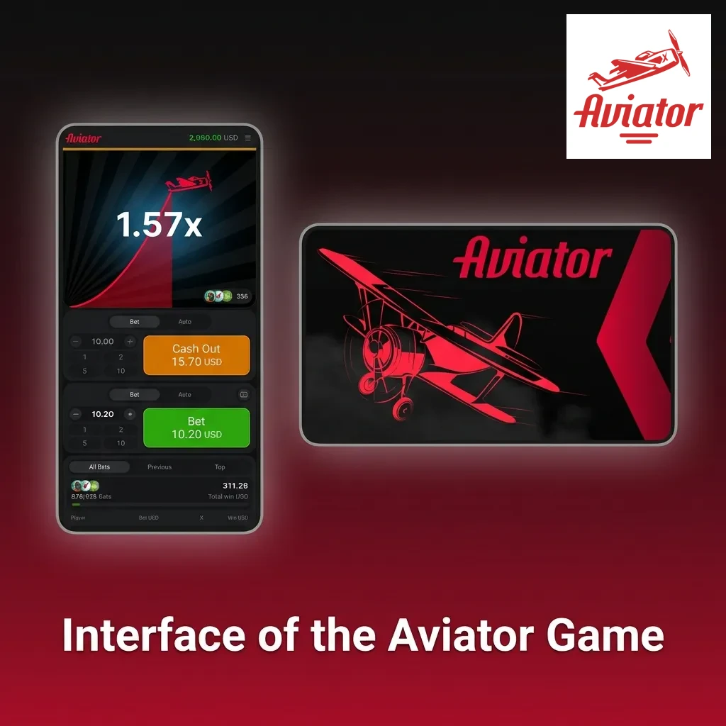 Aviator game interface showing ascending plane, rising multiplier display, bet controls, cash-out button, and live statistics