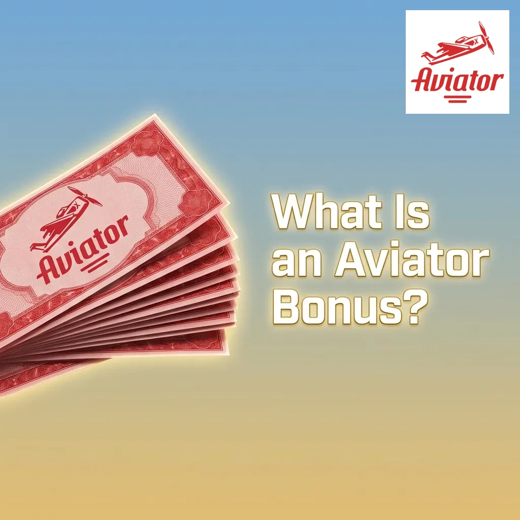 Casino bonus promotional offer showing extra funds and free spins for Aviator game with wagering requirements